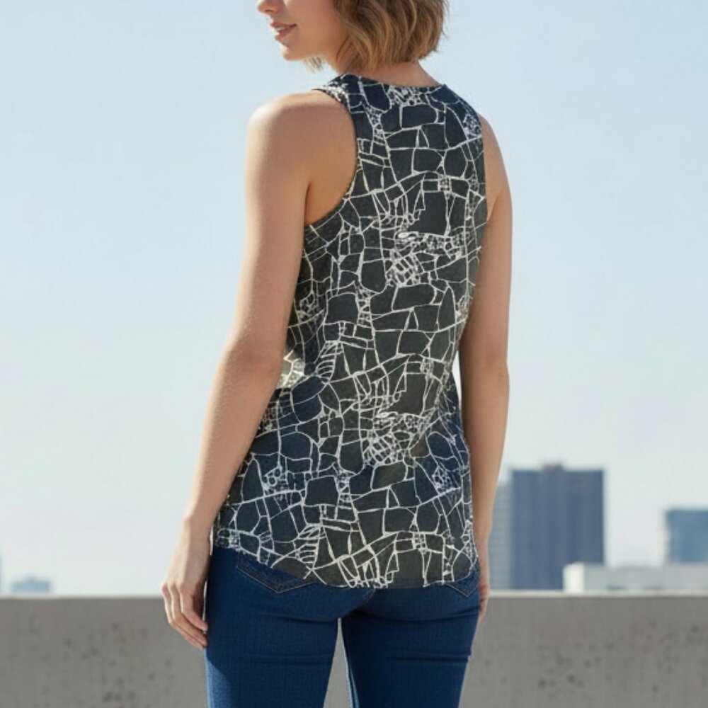 Mossimo Supply Co. Gray and White Patterned Blouse - Picture 2 of 15